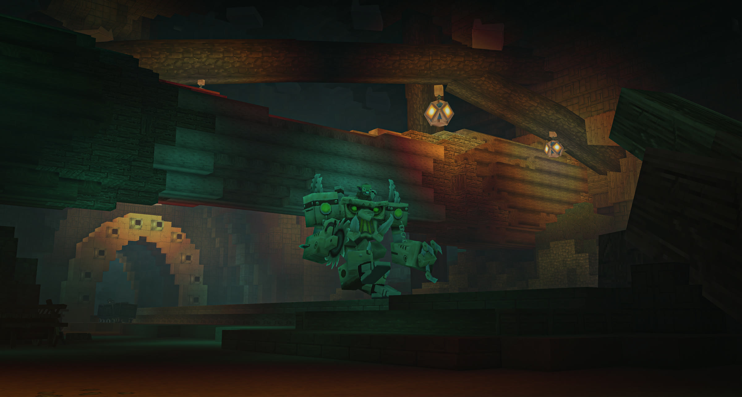 A goblin shredder inside the Deadmines